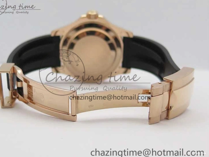 MiroTime 0308 Yacht-Master 116655 RG Wrapped D1F 1:1 Best Edition Black Ceramic Bezel 904L Steel on Oysterflex Rubber Strap A Fashionable 3060